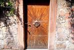 Sun, Face, Wooden, Door, Doorway, Entrance, Entry Way, Entryway, Weinheim, CEGV01P01_08.0149