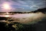 steam, sun, clouds, geyser, Hot Spring, Geothermal Feature, activity, NNYV01P10_12.0676